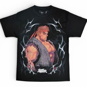 Civil X Street Fighter Black Graphic T-Shirt